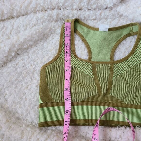 Fabletics Bianca‎ Seamless Green Sports Bra sz XXS - Picture 6 of 8